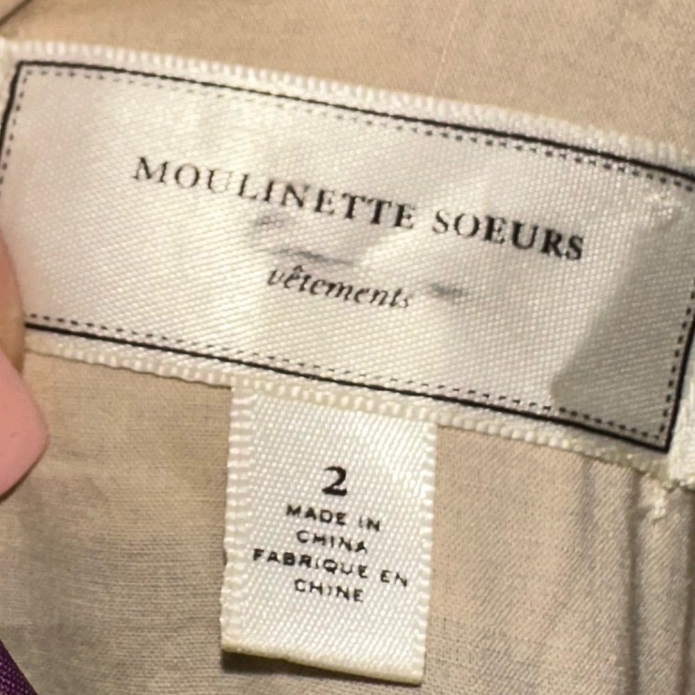 Moulinette Soeurs Anthropologie women’s tan floral printed maxi dress cotton 2 - Picture 8 of 11